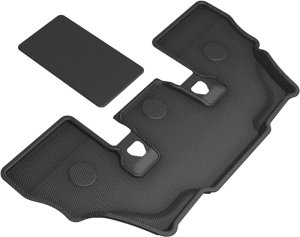BMW X7 Floor Mats - Third Row - 3D MAXpider - KAGU Series, All-Weather, Carbon Fiber Embossed Pattern - Black - `19-`22